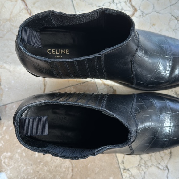 CELINE Embossed Booties Size 36 - Picture 3 of 8